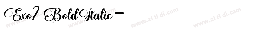 Exo2 BoldItalic字体转换